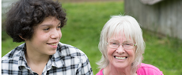 Teo Simmons and His Grandmother Kathy