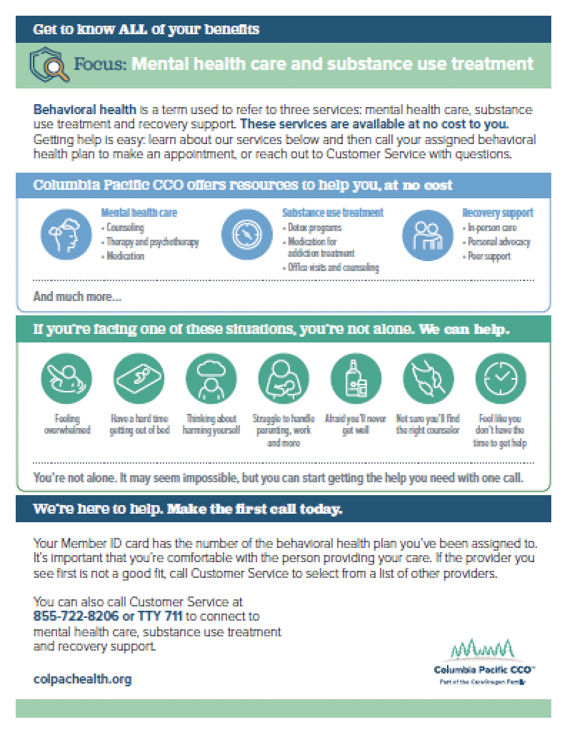 CPC Behavioral Health Explainer Handout Cover